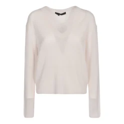 360Cashmere Hvit Genser - Elegant og Myk Cashmere for Damer