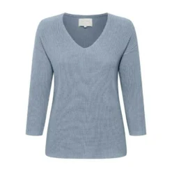 Part Two Petronas Sweater Blue - Dame Overdeler Strikkejakker & Gensere
