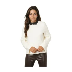 Second Female SWEATER White - Elegant Dameoverdel i Hvit
