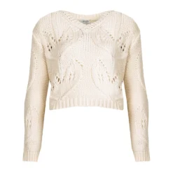 Liu Jo Beige Strikkegenser - Elegant og behagelig damegenser -Dame-strikkegensere Salg unnamed file 2312