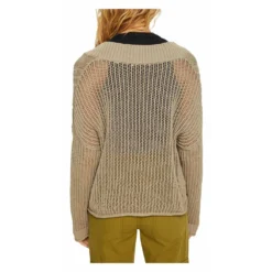 Esprit Rød Strikkegenser for Damer - Myk og Stilfull Overdel