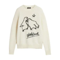 Max Mara Weekend Hvit Strikkegenser - Elegant og Komfortabel -Dame-strikkegensere Salg unnamed file 2343