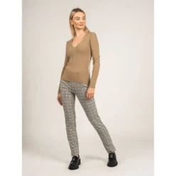 Patrizia Pepe Rundhalset Strikkgenser i Beige - Elegant og Tidløs Dameoverdel -Dame-strikkegensere Salg unnamed file 2359