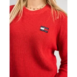 Tommy Hilfiger Rød Strikkegenser for Dame - Elegant og Komfortabel -Dame-strikkegensere Salg unnamed file 2392