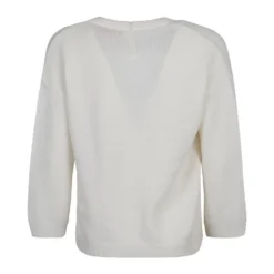 Valentino V-hals Strikkegenser i Beige - Elegant Dameoverdel -Dame-strikkegensere Salg unnamed file 2401