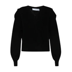 IRO Cotton Sweater Black - Elegant Strikkejakke for Dame -Dame-strikkegensere Salg unnamed file 2422