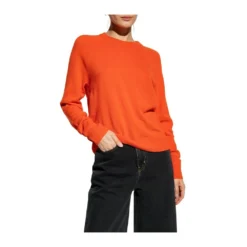 Samsøe Samsøe Boston Sweater Orange - Strikkejakke for Dame -Dame-strikkegensere Salg unnamed file 2429