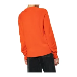 Samsøe Samsøe Boston Sweater Orange - Strikkejakke for Dame -Dame-strikkegensere Salg unnamed file 2430