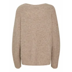 Gestuz Beige Strikkejakke - Elegant Overdel for Damer