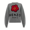 Kenzo Wool Sweater Gray - Elegant Dame Overdeler i Strikk