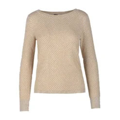 Pennyblack Rundhalset strikkejakke i beige - Elegant og behagelig damegenser