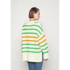 Samsøe Samsøe HVIT STRIPETE RALI CREW NECK Genser - Hvit -Dame-strikkegensere Salg unnamed file 252