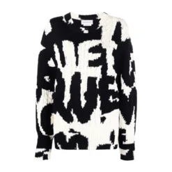 Alexander McQueen Ullgenser med Logo i Svart | Dame Overdeler -Dame-strikkegensere Salg unnamed file 2531