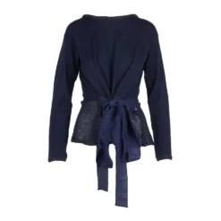 Ballantyne Dame Strikkegenser i Blå - Høy kvalitet strikkejakke