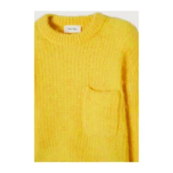 American Vintage Yanbay Poussin Chine Yellow Strikkejakke for Dame