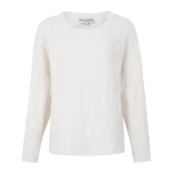 Close To My Heart Gigi Sweater White - Elegant Strikkegenser for Damer