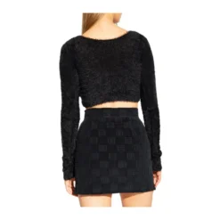 AMBUSH Cropped Sweater Black - Strikkejakke for Damer -Dame-strikkegensere Salg unnamed file 2581