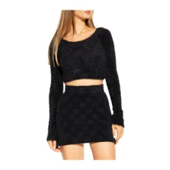 AMBUSH Cropped Sweater Black - Strikkejakke for Damer -Dame-strikkegensere Salg unnamed file 2582
