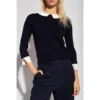 See by Chloé Collared Sweater Blue - Elegant Strikkejakke for Damer