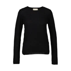 Absolut Cashmere Rundhalset Strikkegenser i Kasjmir - Svart