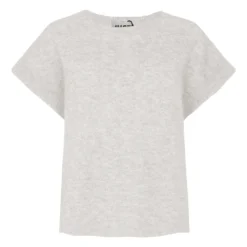 Just Female Cold Knit Vest White - Elegant Strikkejakke for Damer