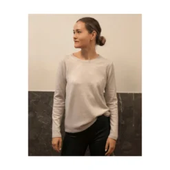 Tricot Sweater Gray - Elegant Dameoverdeler i Mykt Strikk -Dame-strikkegensere Salg unnamed file 2609