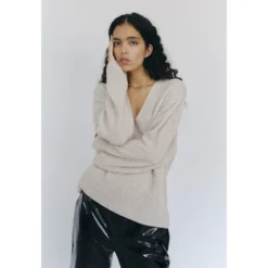 Birgitte Herskind Frodo Knit V-Neck Genser & Cardigan Beige - Elegant Strikkejakke for Damer