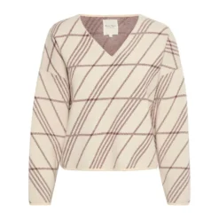 Part Two Ramisapw Strik Beige - Dame Overdeler Strikkejakke