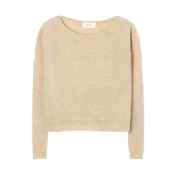 American Vintage Zabidoo Top Beige - Elegant Strikkejakke for Damer