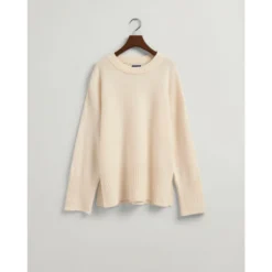Gant C-Neck Sweater Beige - Elegant strikkejakke for damer