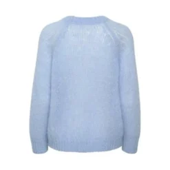 Lyseblå Part Two Rhonapw Pu Genser - Strikkejakke for Damer