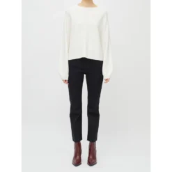 Drykorn Casual Sweater With Overcovered Shoulder White - Elegant Dame Strikkejakke -Dame-strikkegensere Salg unnamed file 2656