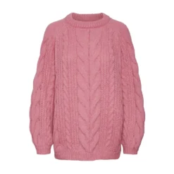 VERO MODA Rosa Vmwine Ls O-Neck Genser Pink - Elegant strikket genser for damer -Dame-strikkegensere Salg unnamed file 2660