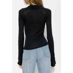 Rag & Bone Rundhalset strikkejakke i svart - Elegant og tidløs kvalitet -Dame-strikkegensere Salg unnamed file 2685