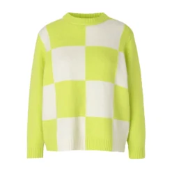 Baum Und Pferdgarten Rundhalset Genser i Grønn - Elegant Strikkejakke for Damer -Dame-strikkegensere Salg unnamed file 2689