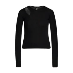 Helmut Lang Topp med utskjæringer i svart - Elegant og moderne design