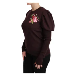 Dolce & Gabbana Floral Pullover Sweater Brown - Elegant Dame Overdeler i Strikk 7 Dolce & Gabbana Floral Pullover Sweater Brown - Elegant Dame Overdeler i Strikk -Dame-strikkegensere Salg unnamed file 2706