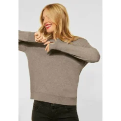 Street One A301652 Top Beige - Elegant strikkejakke for damer -Dame-strikkegensere Salg unnamed file 2711