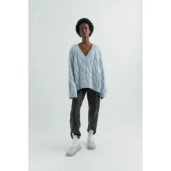 Axel Arigato Carla Sweater Blue - Strikkejakke for Dame