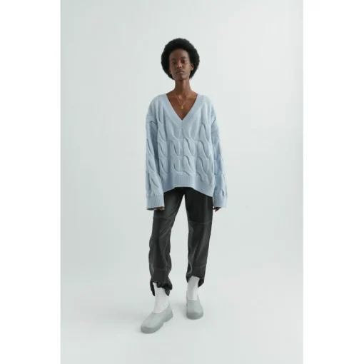 Axel Arigato Carla Sweater Blue - Strikkejakke for Dame -Dame-strikkegensere Salg unnamed file 2745