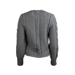 Stella McCartney Embroidered Sweater Gray - Elegant Dame Overdeler i Strikk