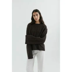 Axel Arigato Tidal Sweater Brown - Strikkejakke for Dame -Dame-strikkegensere Salg unnamed file 2771