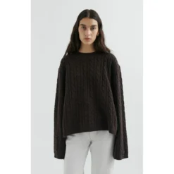 Axel Arigato Tidal Sweater Brown - Strikkejakke for Dame -Dame-strikkegensere Salg unnamed file 2775