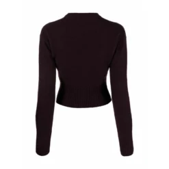 Laneus Rundhalset Strikkegenser i Brun - Elegant og Komfortabel Dameoverdel -Dame-strikkegensere Salg unnamed file 2781