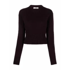 Laneus Rundhalset Strikkegenser i Brun - Elegant og Komfortabel Dameoverdel -Dame-strikkegensere Salg unnamed file 2782