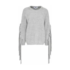 MSGM Grå Strikkegenser - Elegant og Komfortabel Overdel for Damer