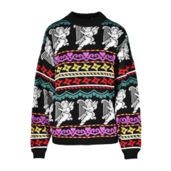 MSGM Rundhalset strikkejakke i svart - Elegant og tidløs stil