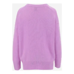 Allude Rundhalset strikkejakke i lilla - Elegant og behagelig dameoverdel -Dame-strikkegensere Salg unnamed file 2804