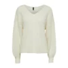 Y.A.S Knit Pullover White - Elegant Dame Overdeler i Høy Kvalitet