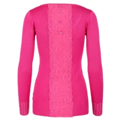 Fuchsia SII Genser Pink - Elegant strikket genser for damer